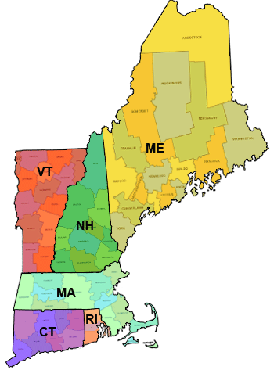 new england map